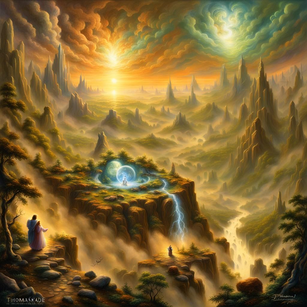 Cronos Opens Space-Time Portal in Ethereal Fantasy Art