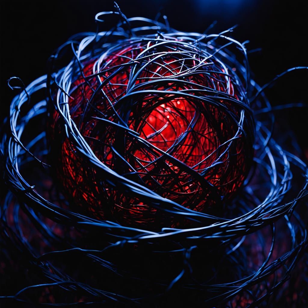 Barbed-Wire Planet in Surrealist Wire Art