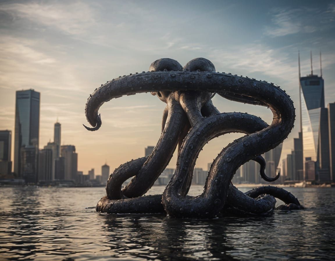 Kraken Emerges Above the City in a Stunning Display of Power