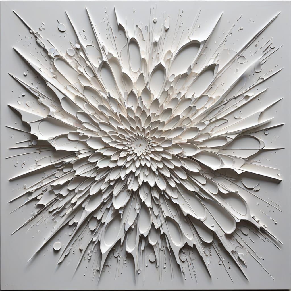 Surreal White Abstract Art Piece