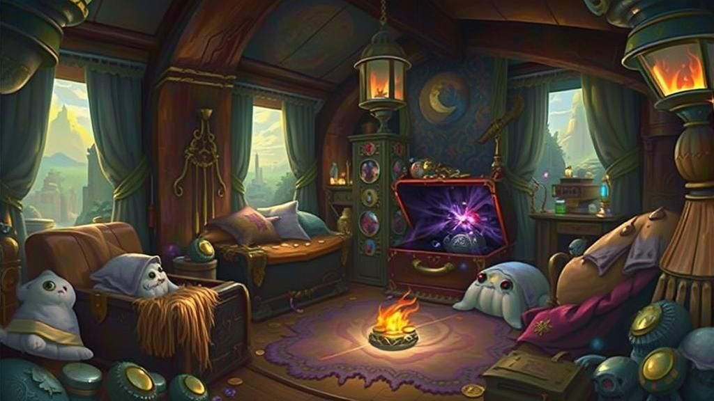 Treasure Chest Overflowing with Jewels in Surreal Style