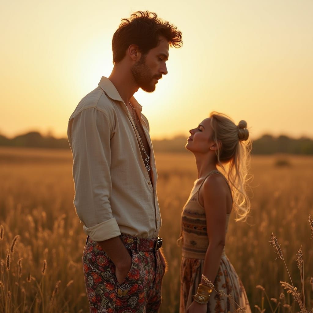Steampunk Inspired Portrait of a Man in a Meadow