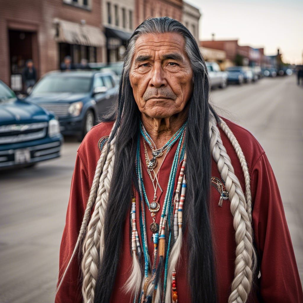 Oglala Lakota Man in Pine Ridge, South Dakota