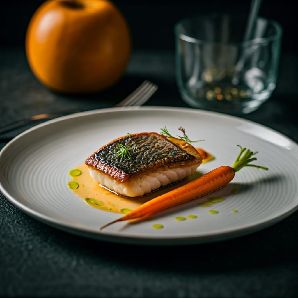 Elegant Fine Dining Dish with Vibrant Colors