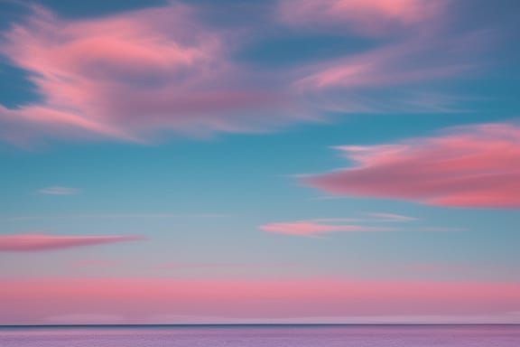 Pastel Pink Beach Landscape with Salted Horizons