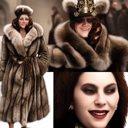 Laughing Female Mafia Boss in Digital Matte Painting