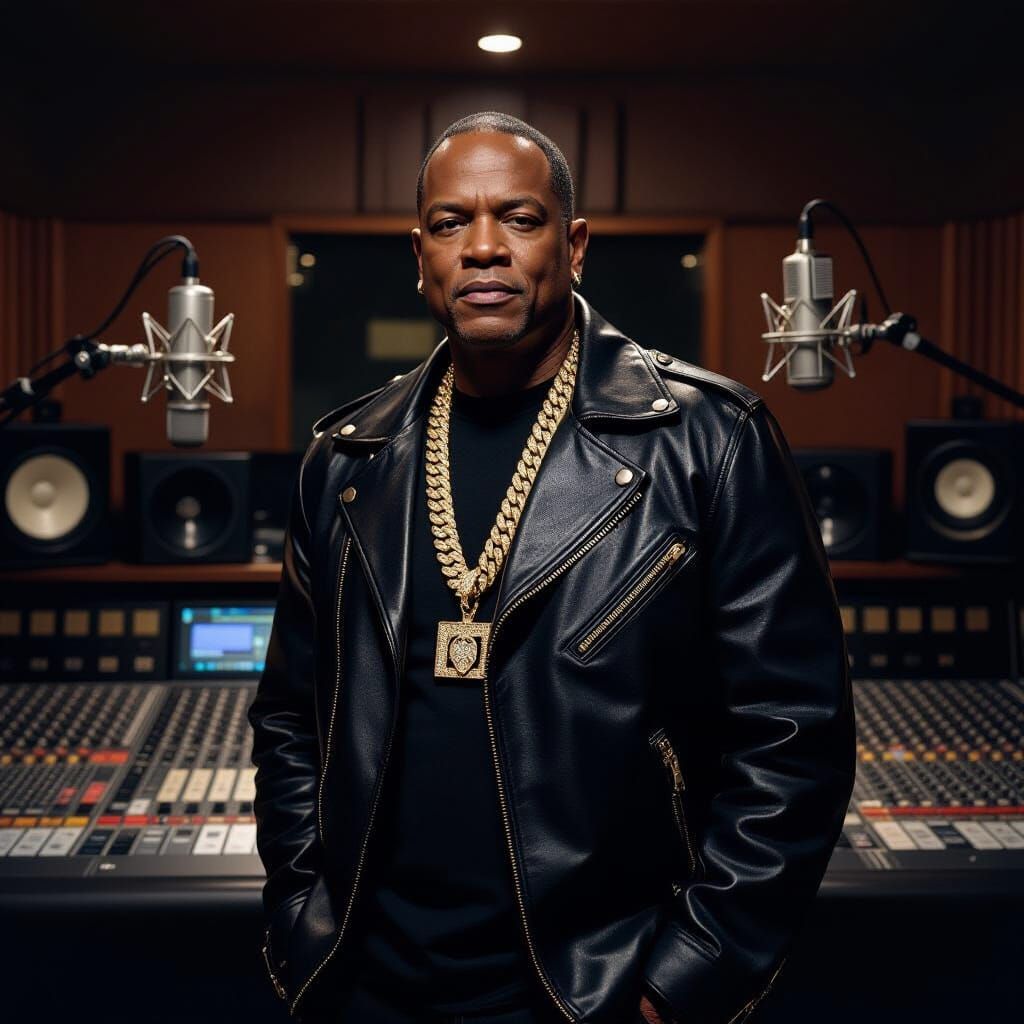 Dr. Dre Portrait in Basquiat-Wiley Style