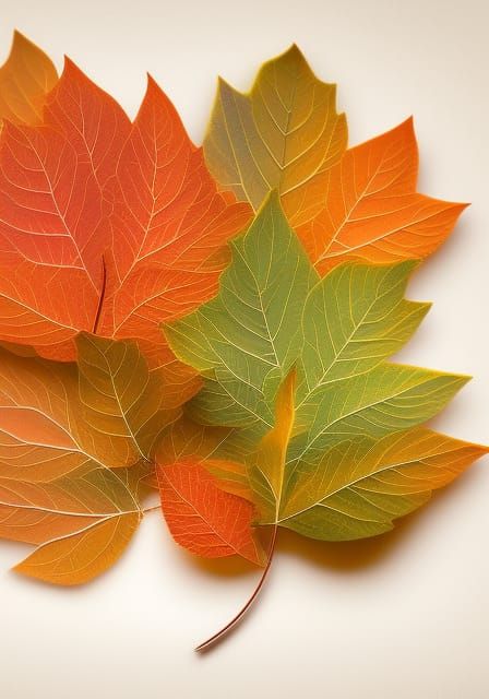 Art nouveau seamless pattern vintage autumn leaves drawn with pencil on vintage paper with handwriting background, wat...