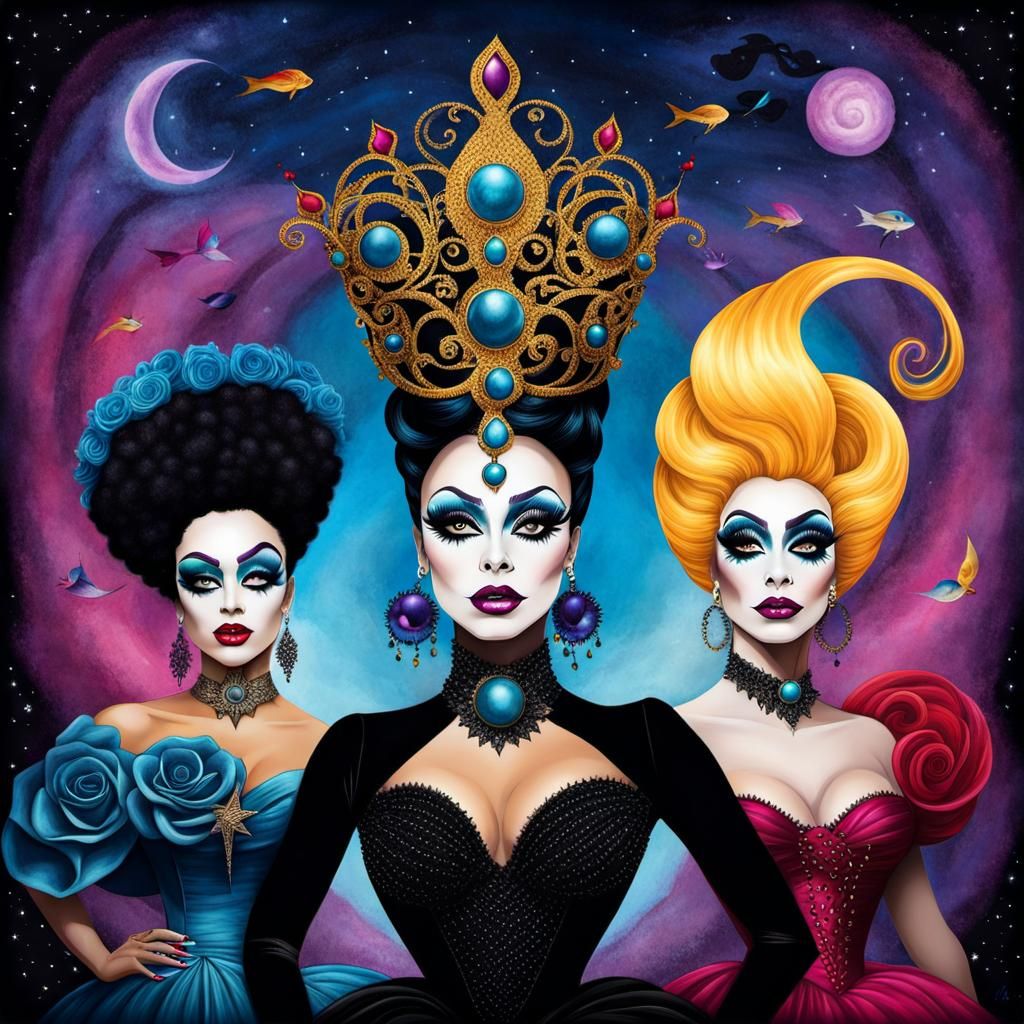 Surreal Portrait of Trinity the Tuck, Fantasy Art