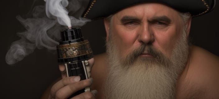 Pirate Vaping in the Style of Caravaggio