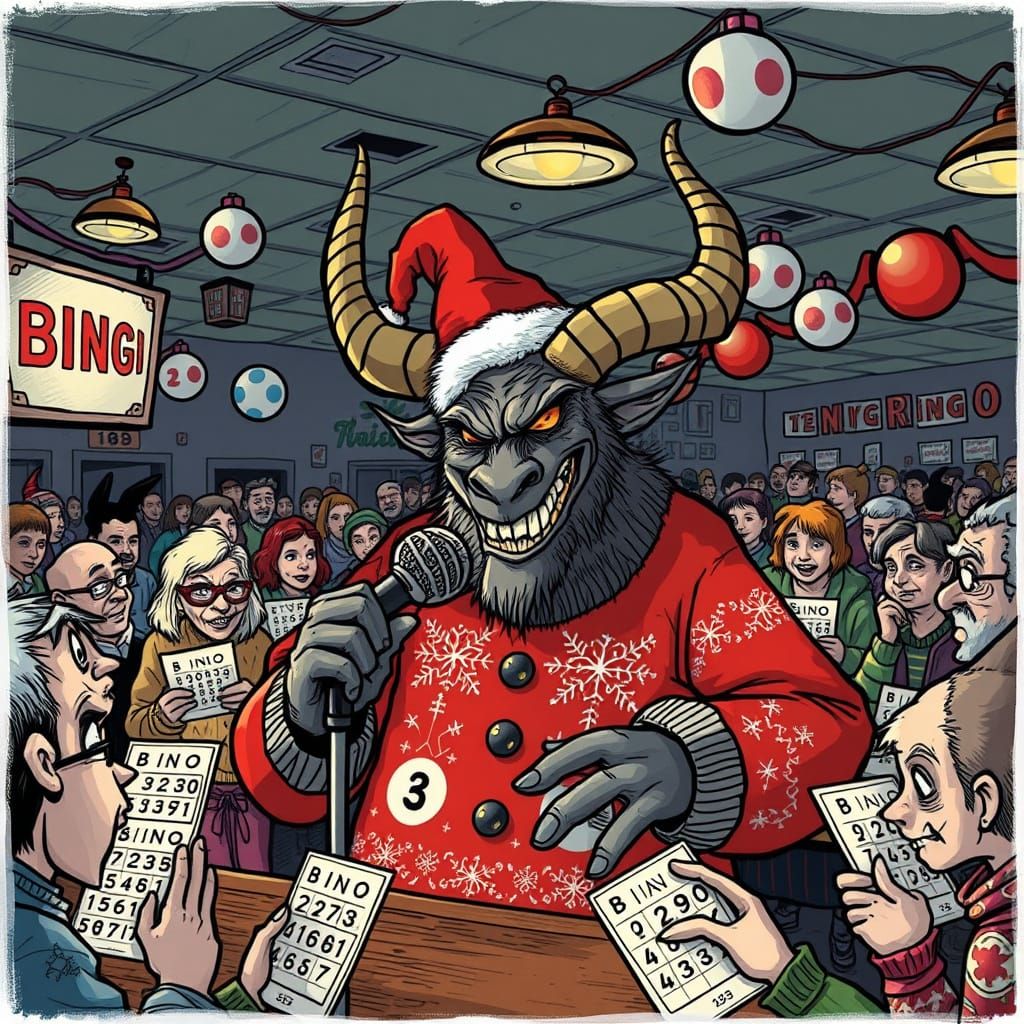 Krampus Calls Bingo: Grotesque Holiday Whimsy