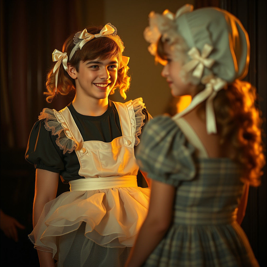 Masculine Man in French Maid Outfit, Film Still