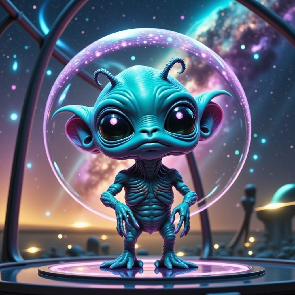 Fuzzy Alien Encounters Futuristic Glasshouse