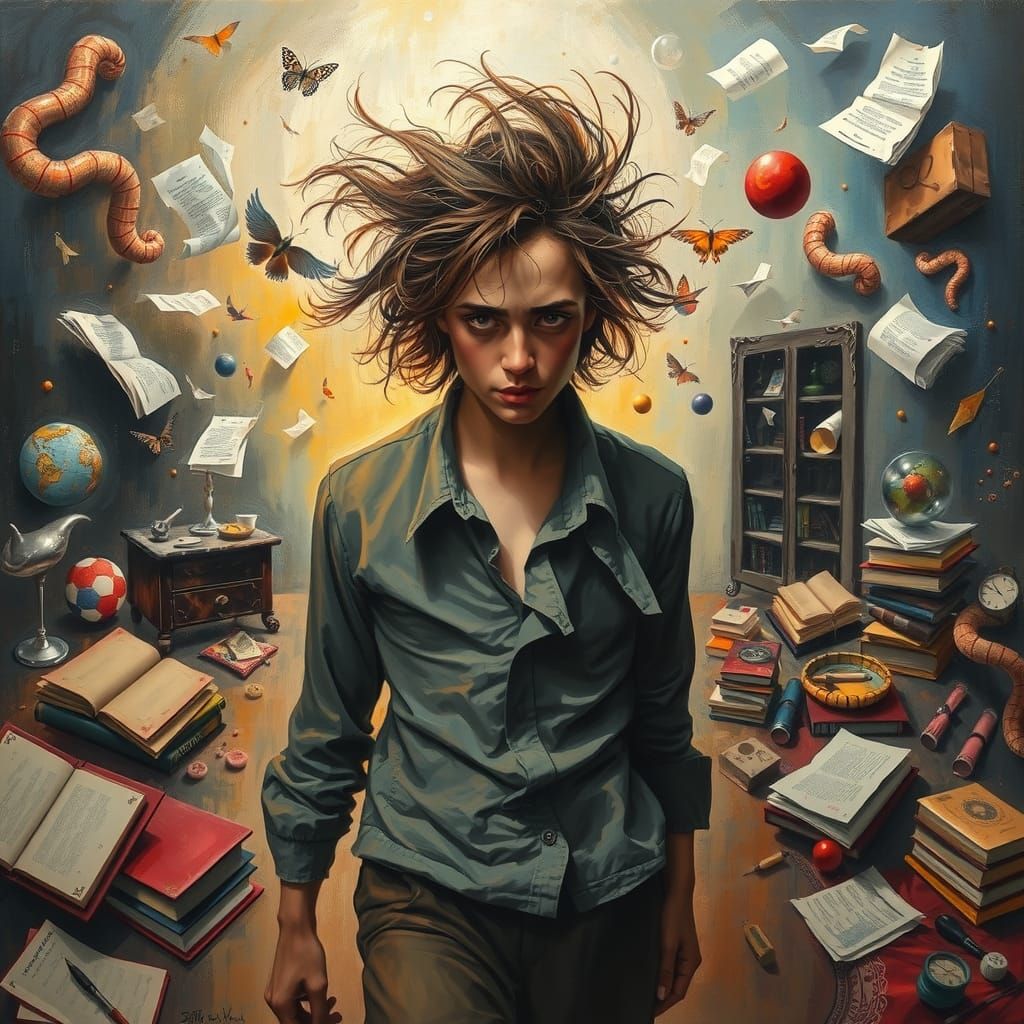 Chaotic Surrealism: An Abstract Expression of Inner Turmoil