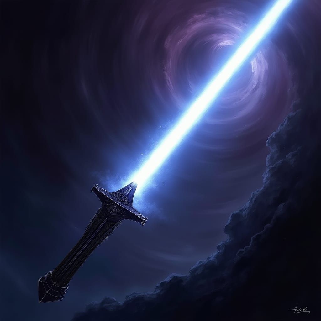 Darksaber: Star Wars Iconic Blade in Epic Fantasy Style