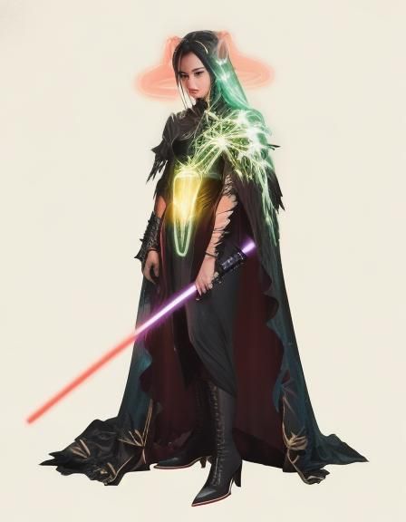 Sith Lord Hiding in Jungle, Dark Fantasy Portrait