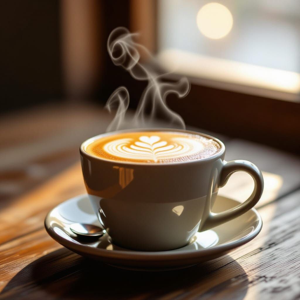 Latte Art Rosetta with Silky Microfoam Texture