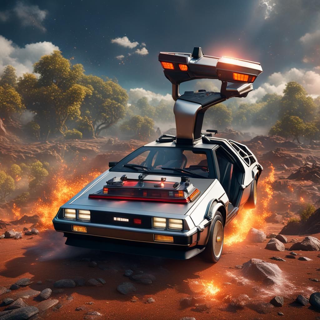 Back to the Future DeLorean at 88 mph