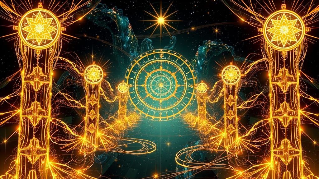Electric Code of Light Frequencies Pulsing Through the Mind