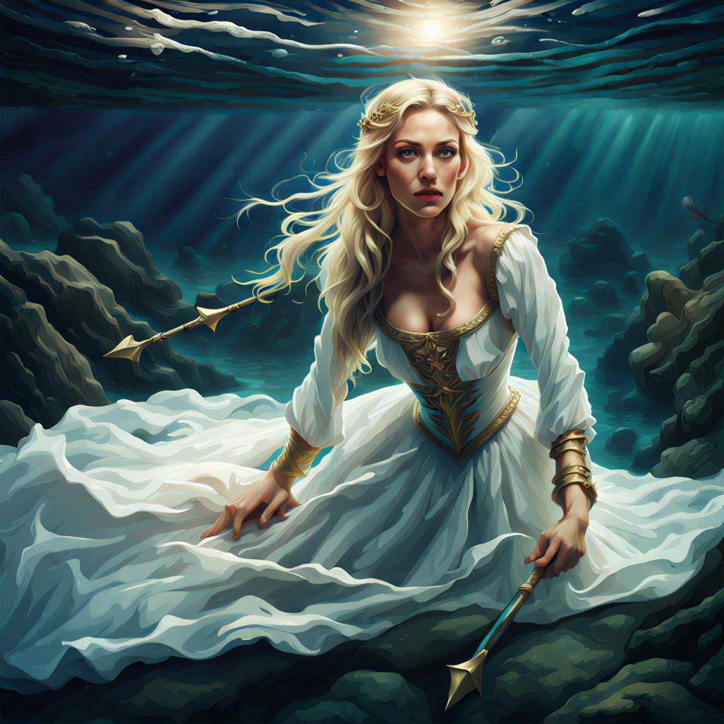 Lady of the Lake Portrait with Excalibur