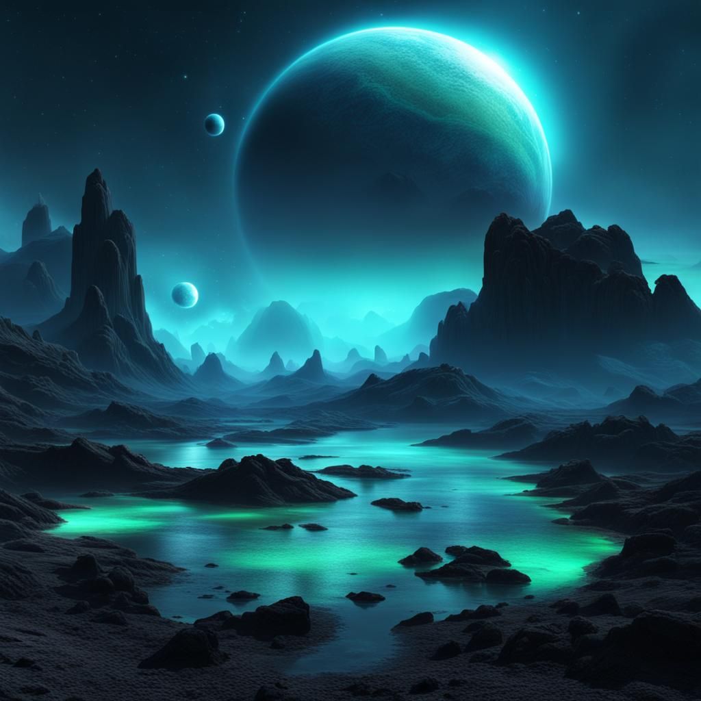 Bioluminescent Life on an Alien World