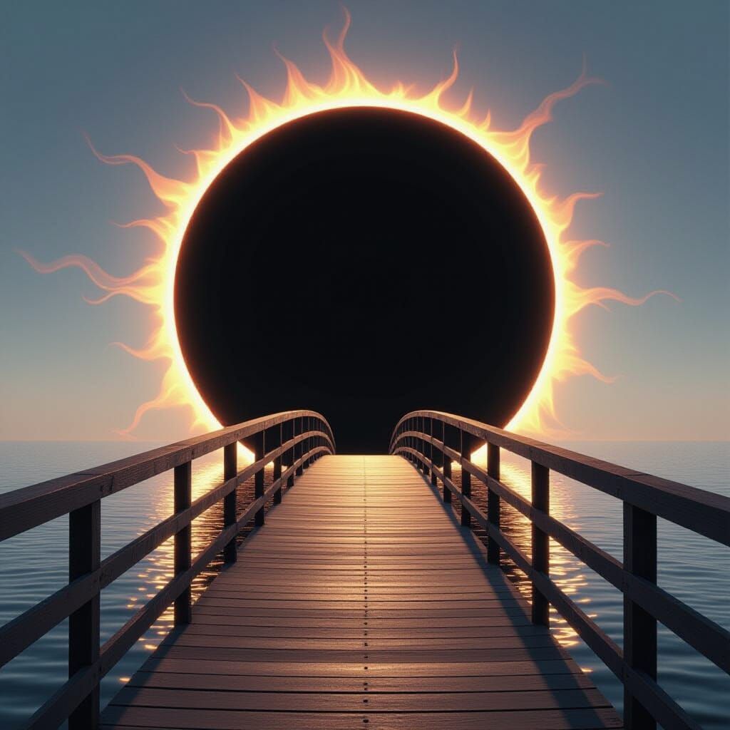 Bridge to Parallel Universe Under Black Sun