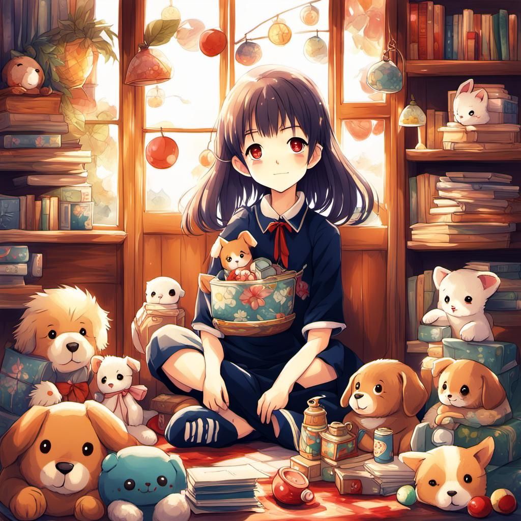 Anime Portraits Evoke Youthful Innocence and Wonder
