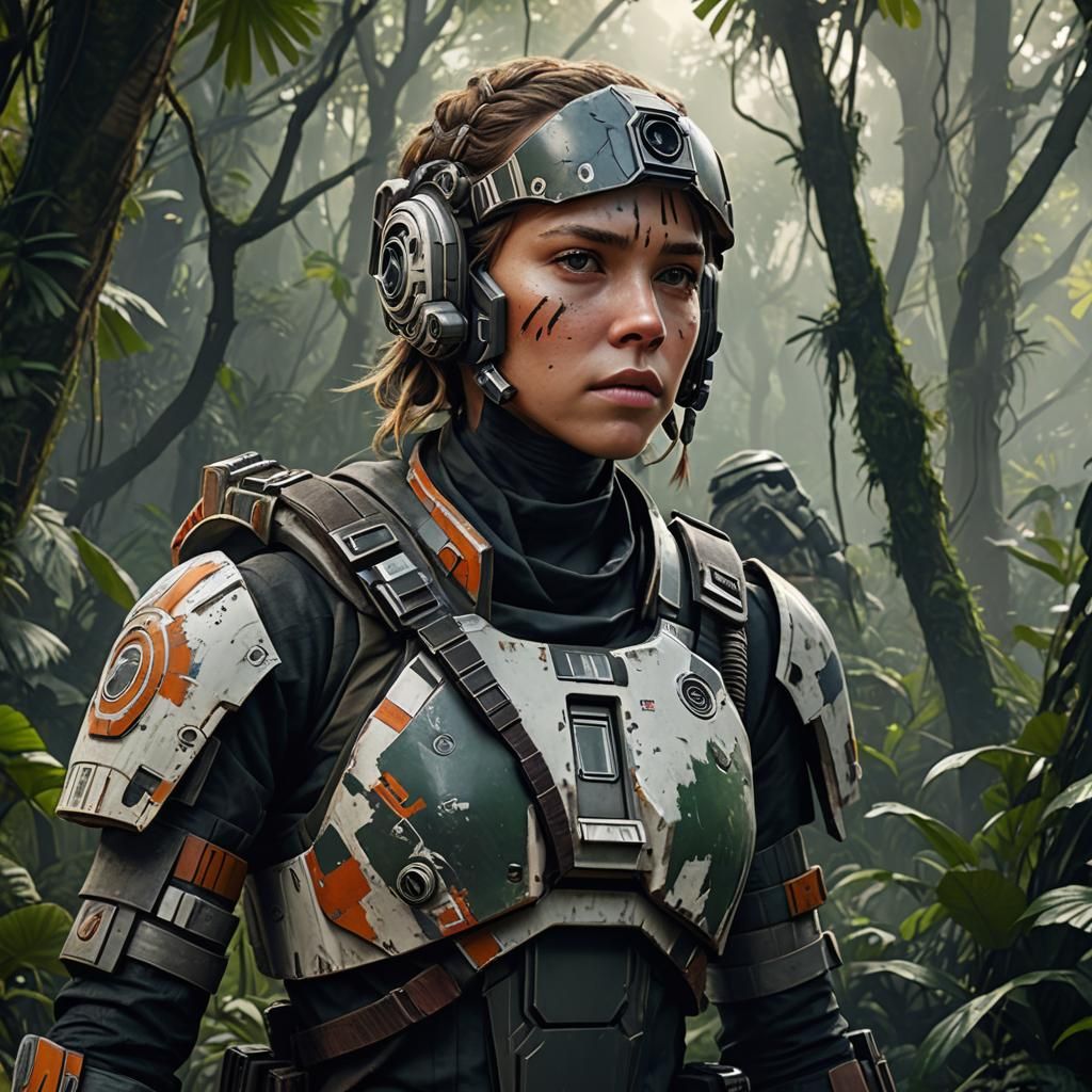 Star Wars Bad Batch Portrait in Jungle
