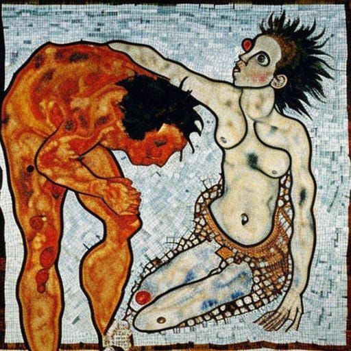 Melancholic Devil and Sea Urchin Mosaic