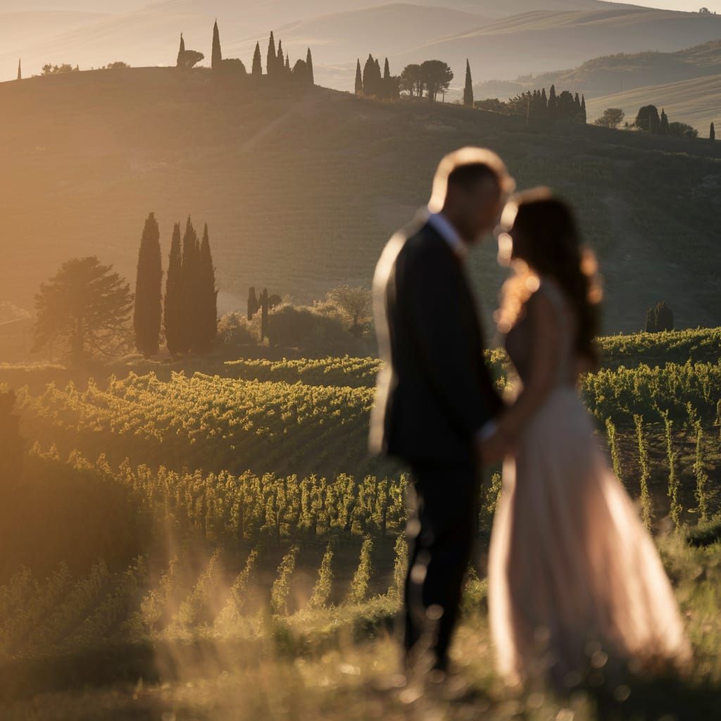 Pete & Tara's Intimate Tuscan Sunset Portrait