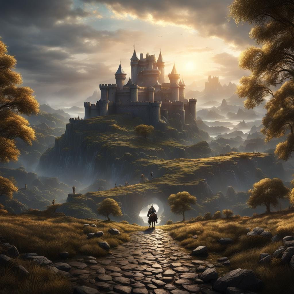 Epic Elden Ring Landscape with Castle in 8K