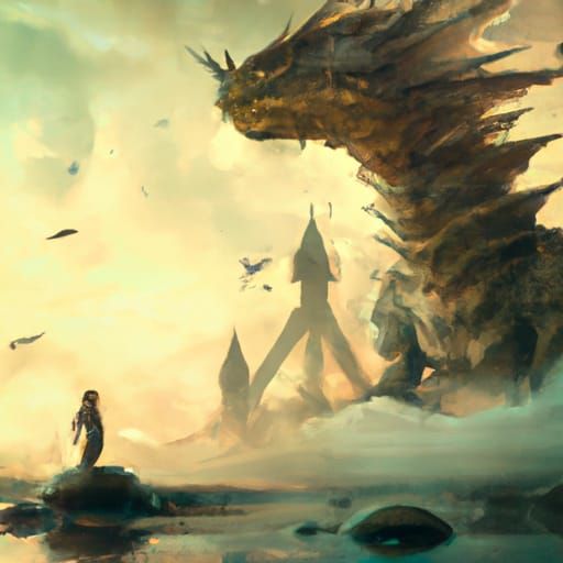 Epic Jabberwocky Digital Matte Painting