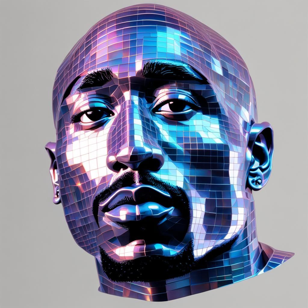 Holographic Tupac with Transparent 3D Effect