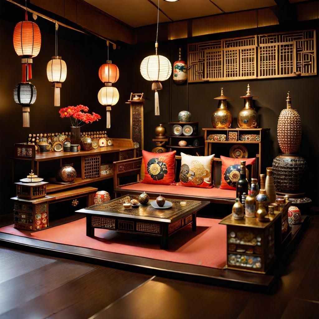 Recycled Japanese Living Room in Mosaic Patchwork Style