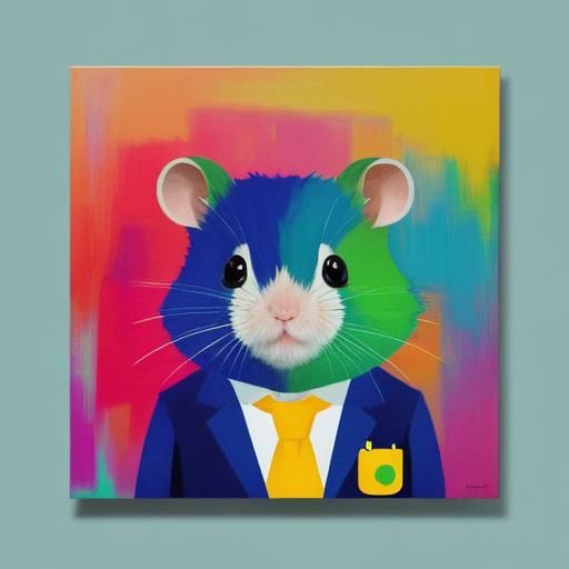 Hamster Lawyer in Abstract Art Style