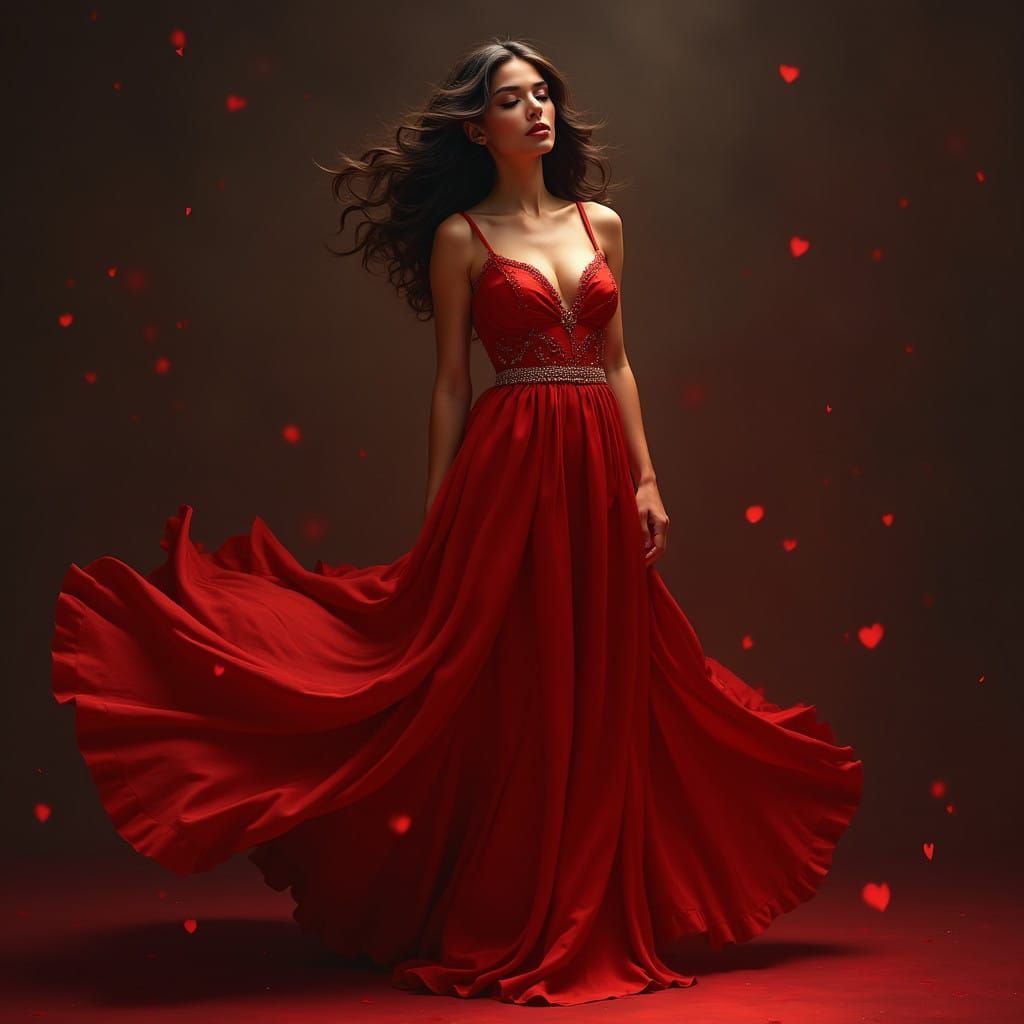 Hyper Realistic Oil Portrait of Italian-American Woman in Re...