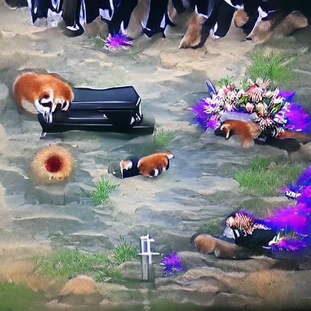 Red Panda Attends Shotgun Funeral