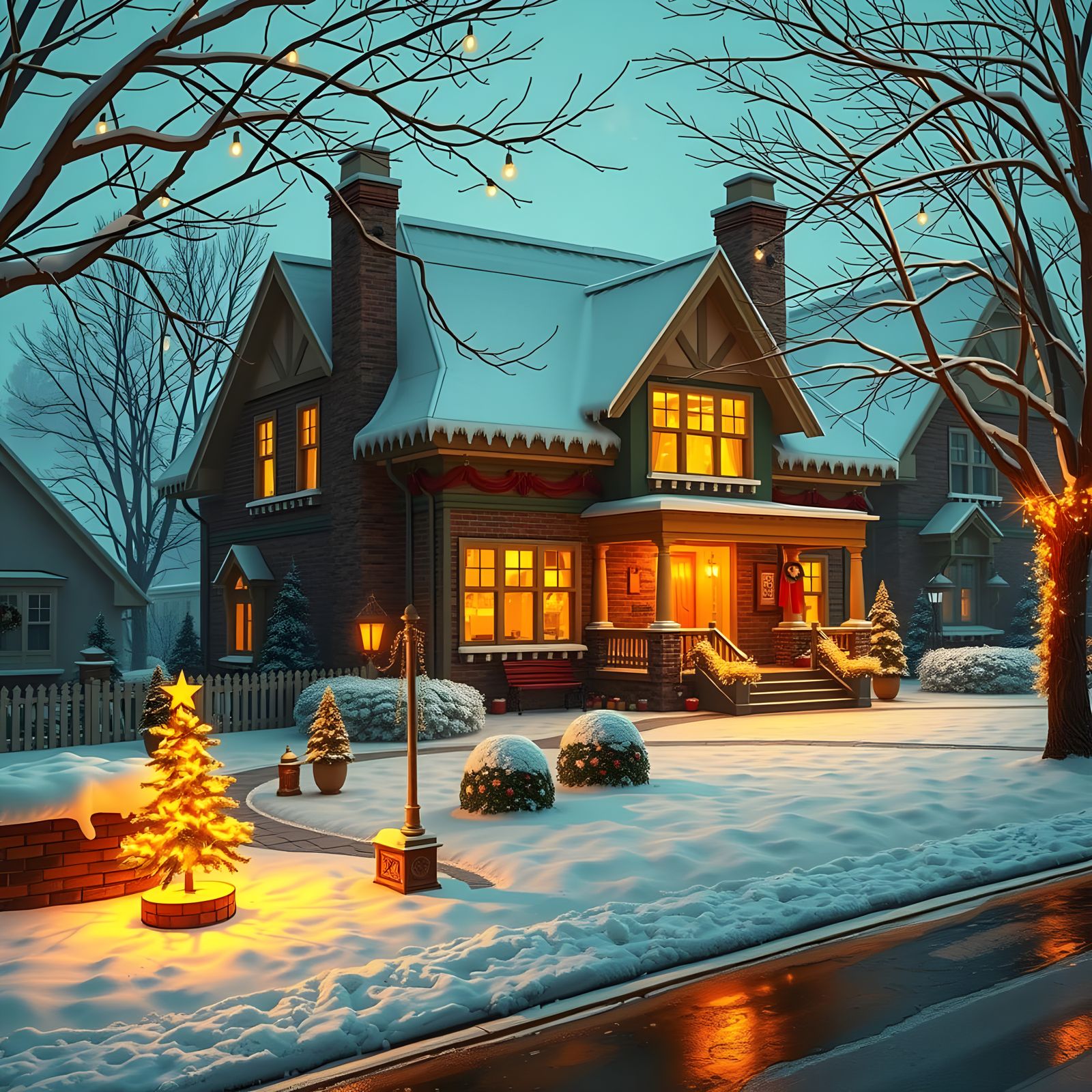 Merry Christmas Wishes in Enchanted Home