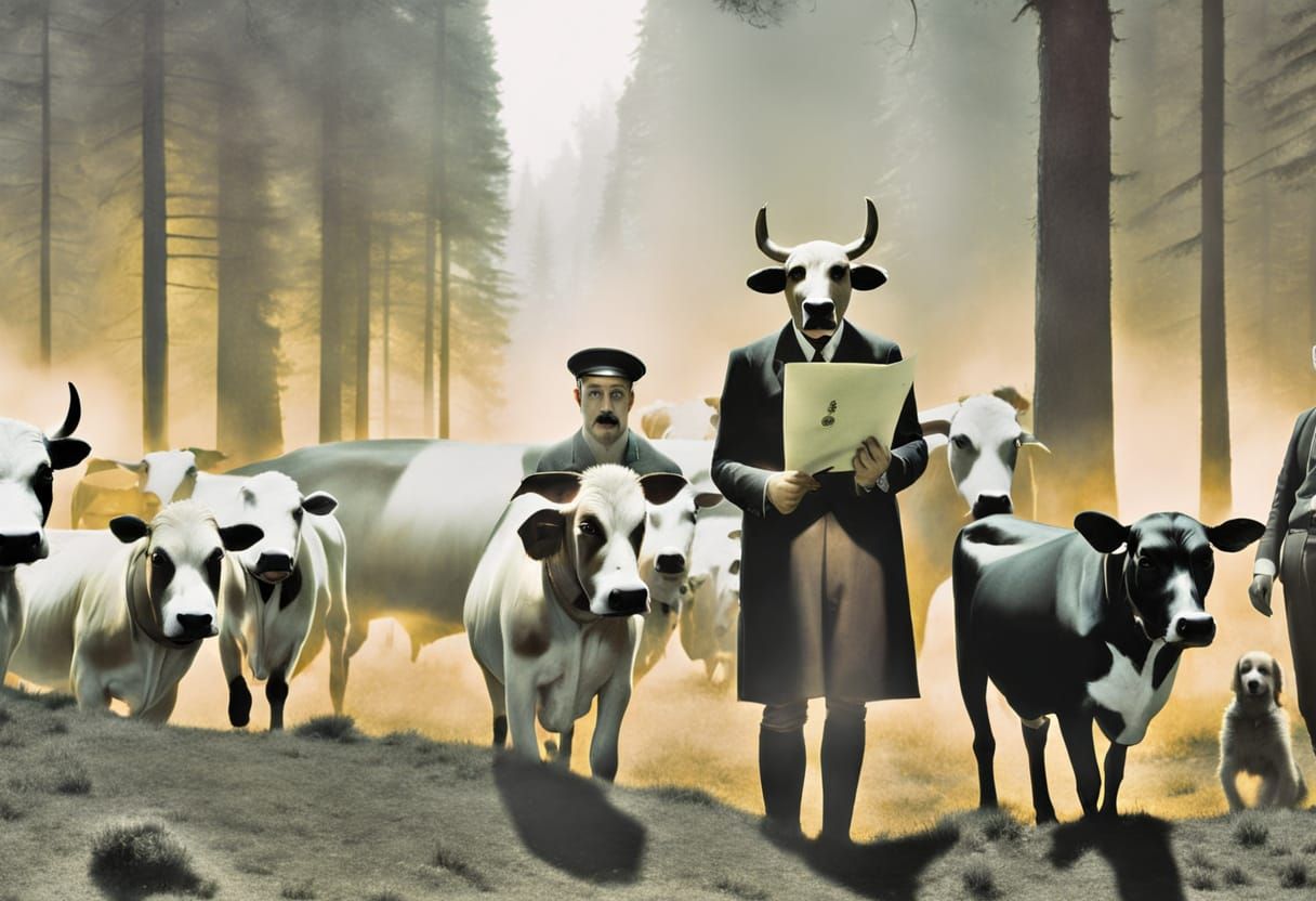 Happy Animals Voting in Vibrant Concept Art