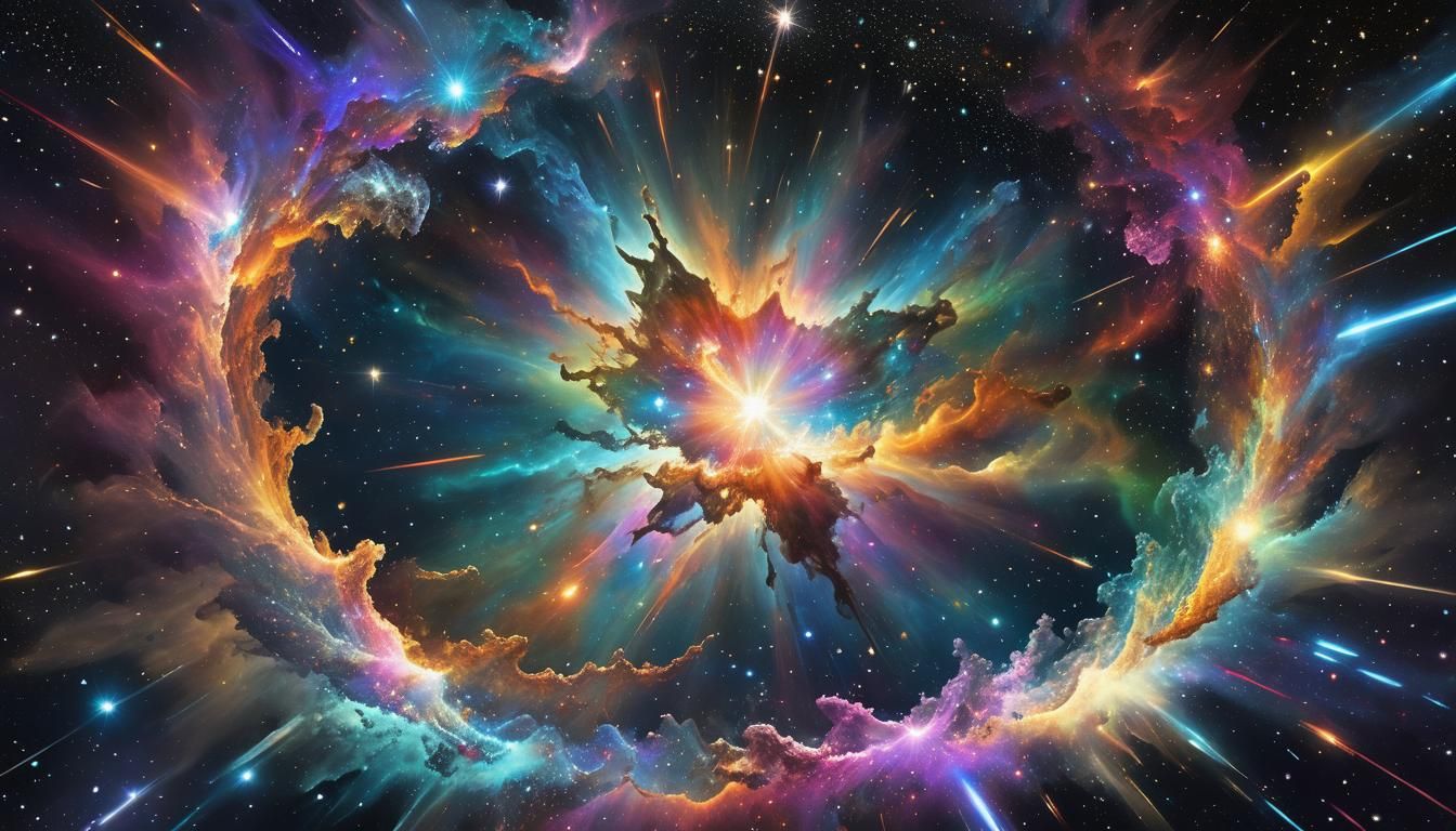 Astrosphere Star Cluster in Surreal Bio Art Style