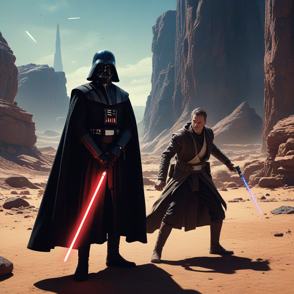 Epic Sith vs Jedi Showdown in War-Torn Jedi Wars Landscape