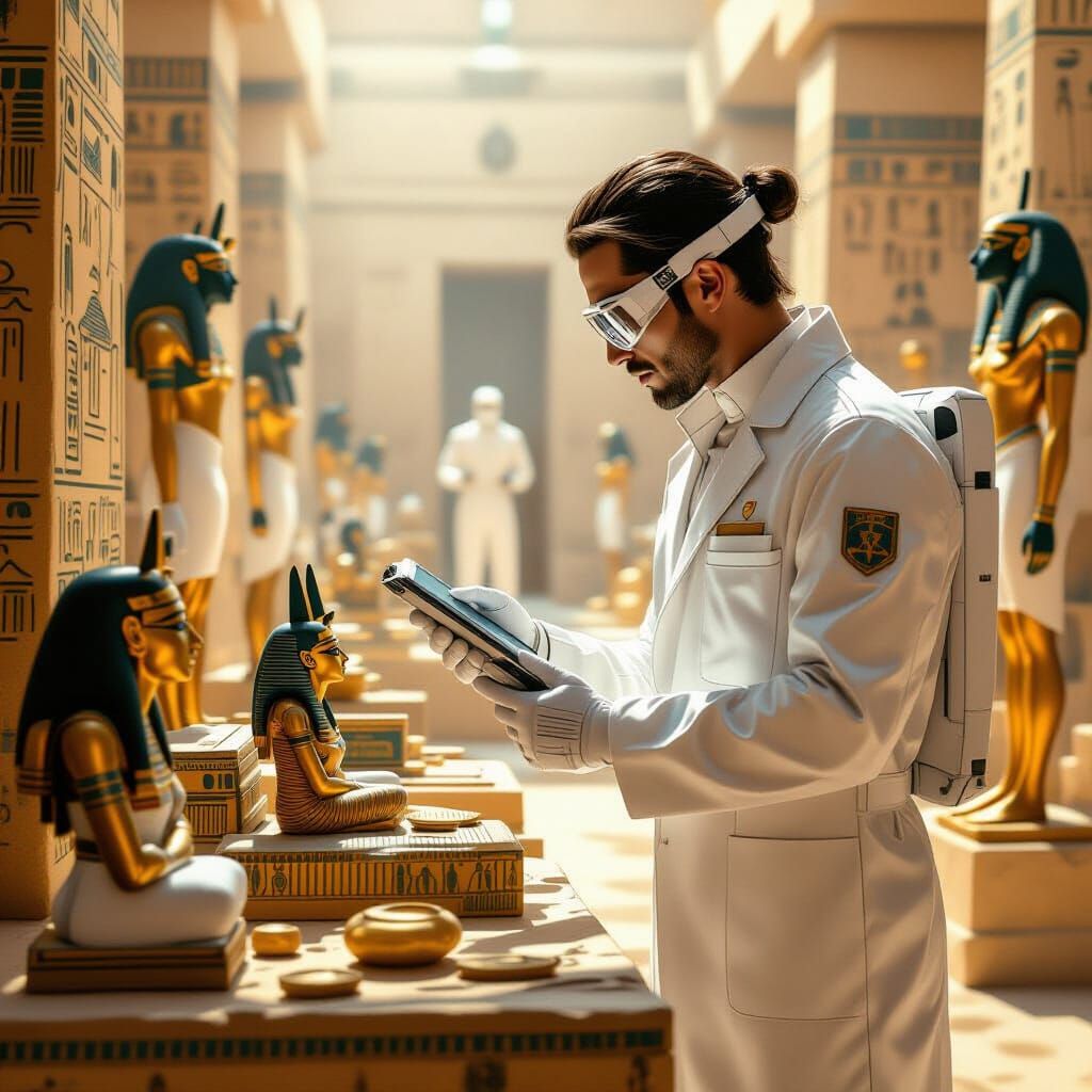 Futuristic Scientist Discovers Ancient Egyptian Tomb