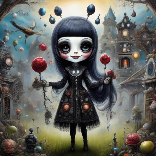Gothic Nightmare: A Surreal Portrait