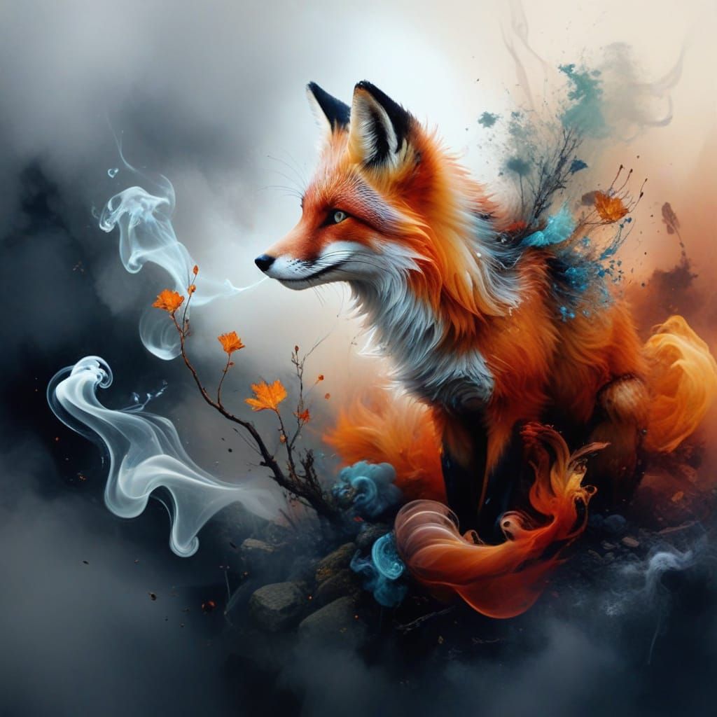Smoke Fox Spirit in Autumn Masterpiece