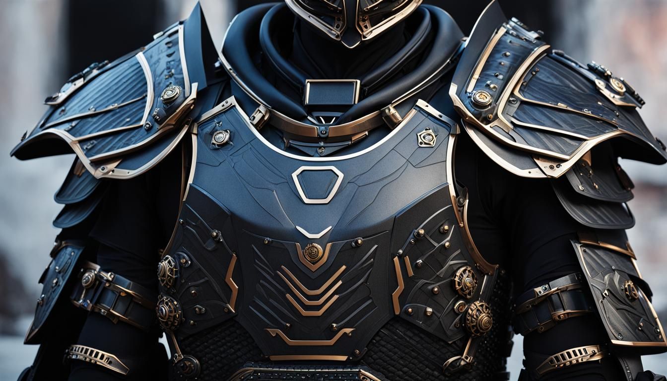 Cyberpunk Samurai Armor with Advanced Materials