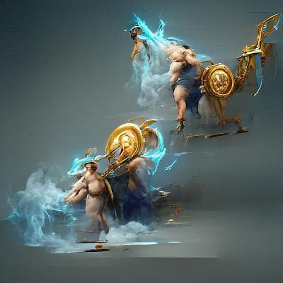 Epic Depiction of Greek Gods on Olympus