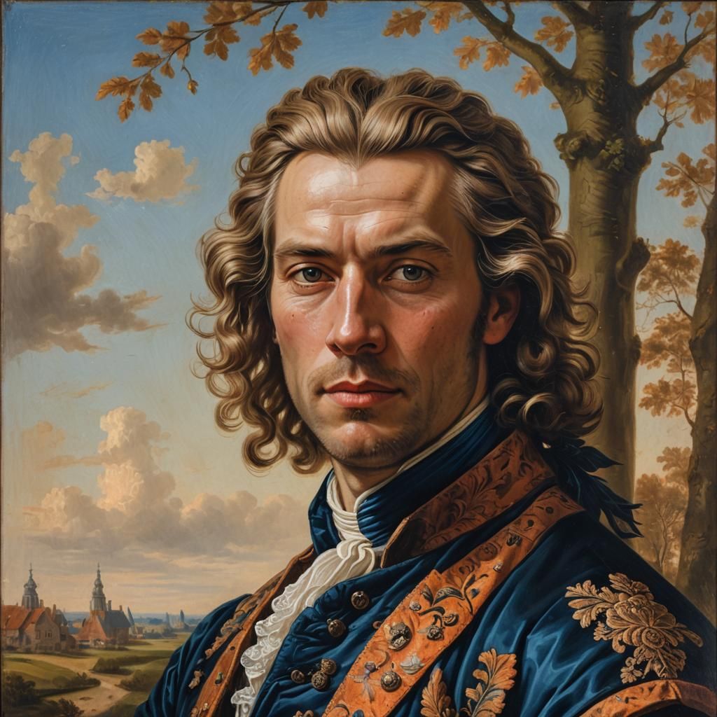 Dutch Golden Age Portrait of a Man in Oil