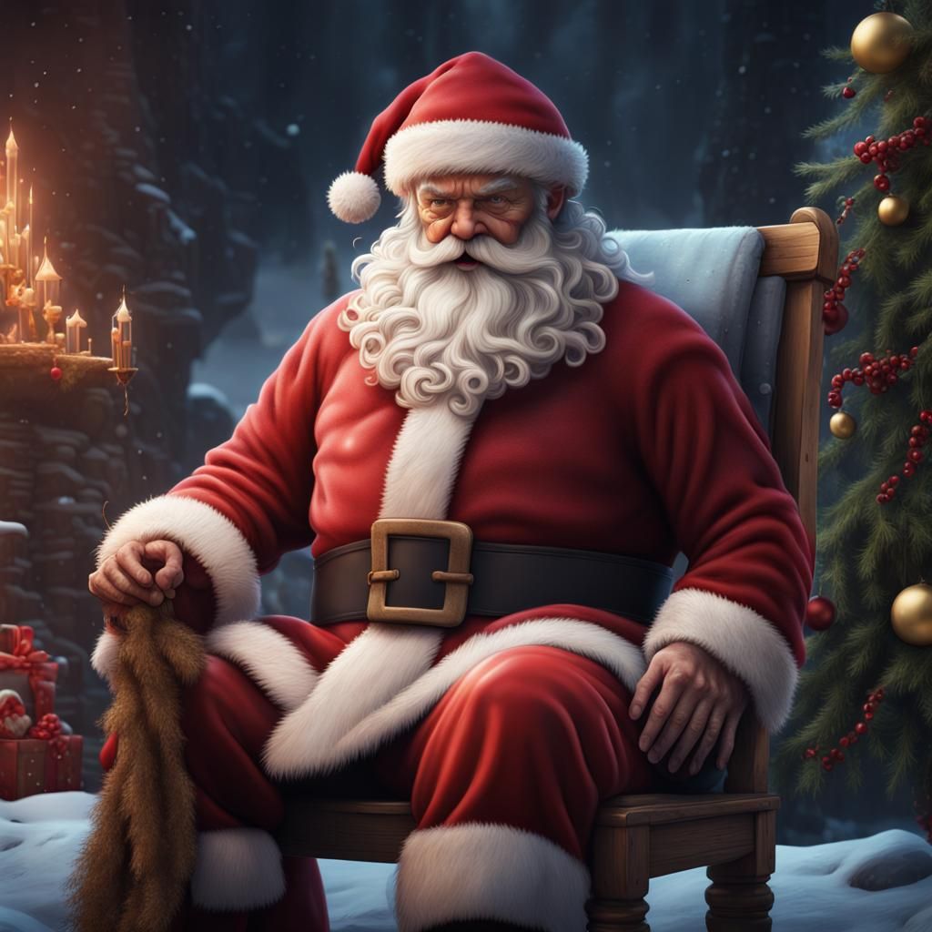 Baby Santa Claus: Detailed Fantasy Concept Art