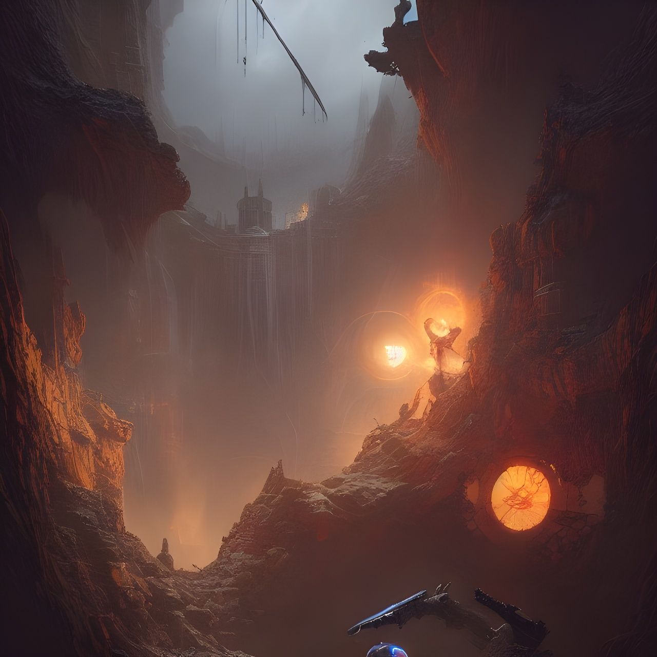 Dark Fantasy Deathstroke in Detailed Surrealism