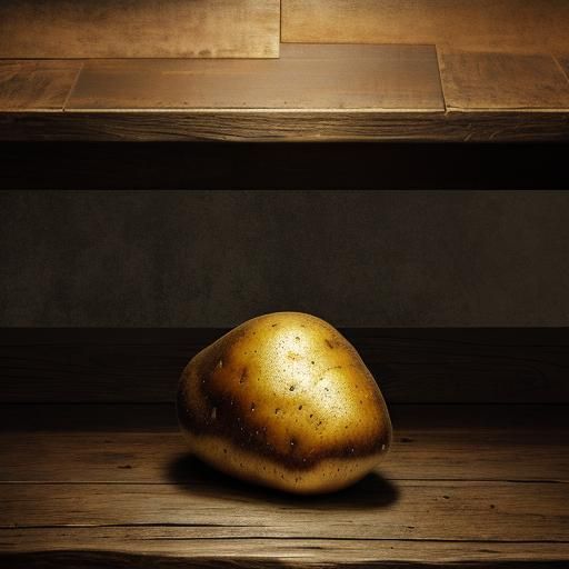 Potato Still Life: Concept Art in Earthy Tones